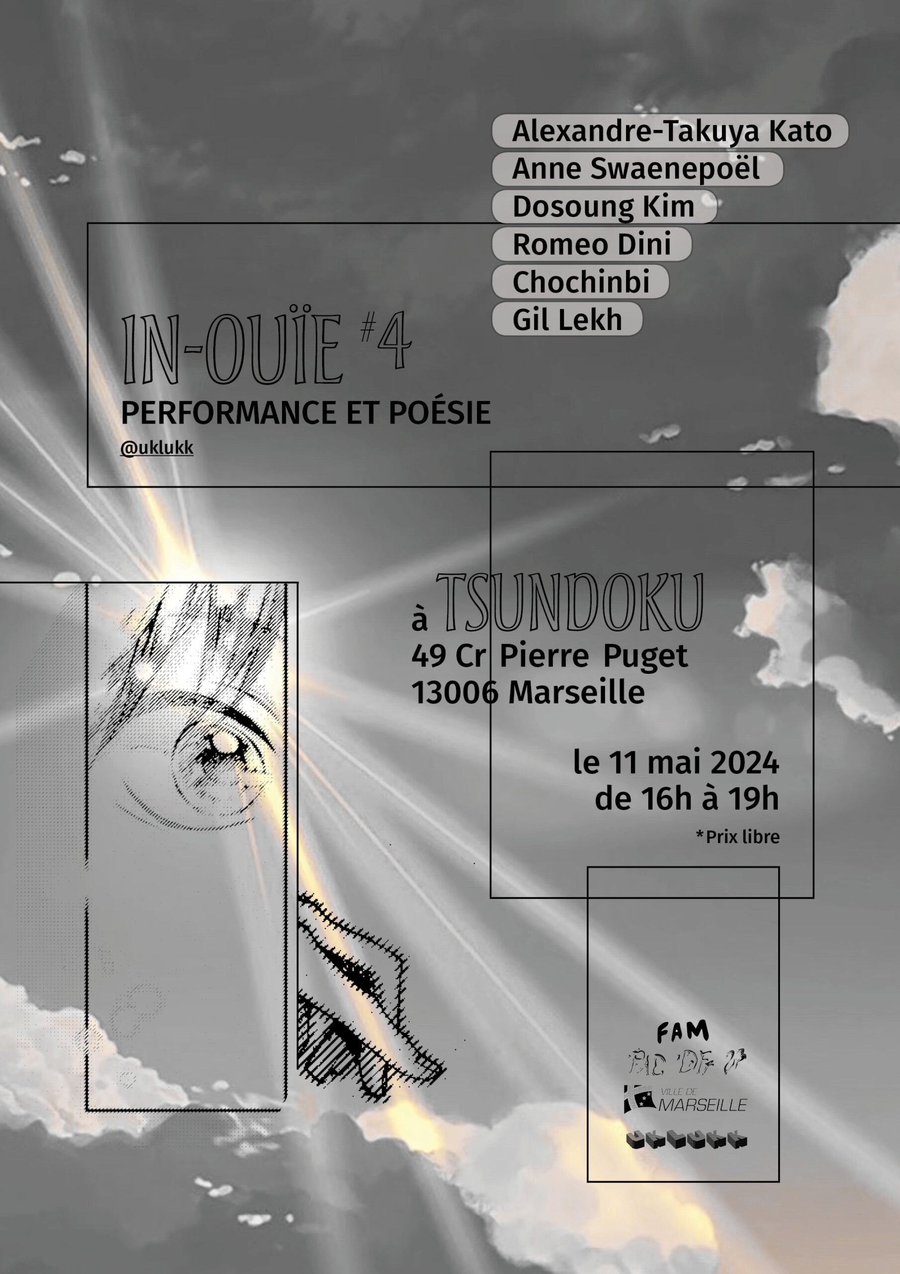 événement performance et poésie uklukk 2024, tsundoku art contemporain